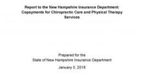 Copayments for Chiropractic Care and Physical Therapy Services report cover