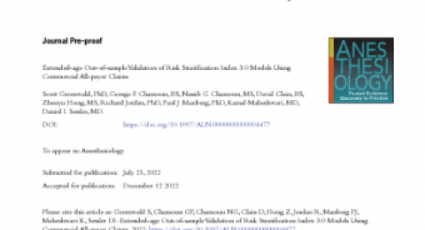 Extended Validation Journal abstract