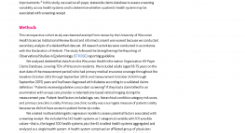 Wisconsin Eye-Disease report webpage