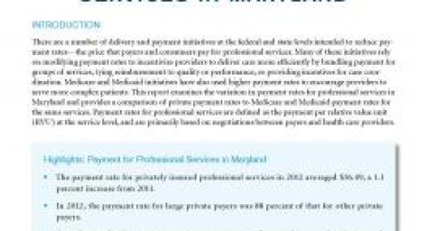 Payment for Professional Services in Maryland report cover