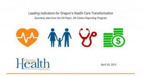 Leading Indicators for Oregon's Health Care Transformation report cover