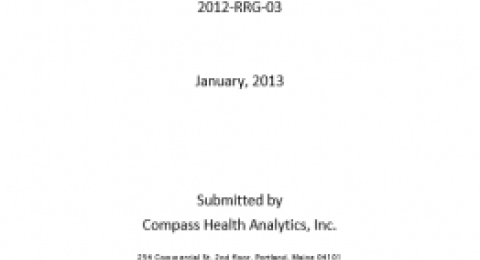 Report to the State of New Hampshire Insurance Department, Analysis of Data Sources to Support Rate Review 2012-RRG-03