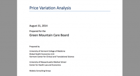 Green Mountain Care Board Price Variation Analysis report cover