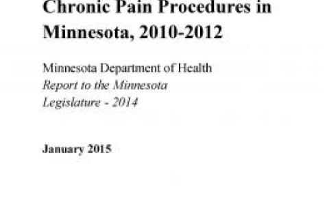 Chronic Pain Procedures in Minnesota report cover