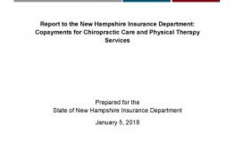 Copayments for Chiropractic Care and Physical Therapy Services report cover
