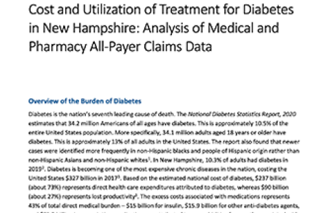 Cost of Diabetes in New Hampshire report cover