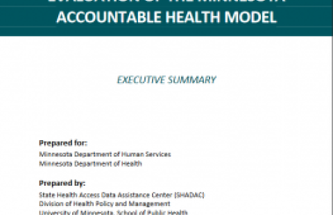 Evaluation of the Minnesota Accountable Health Model report cover