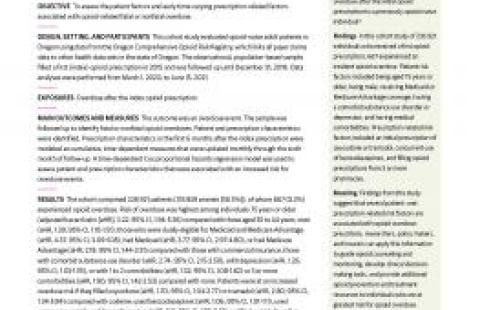 Oregon opioid study report