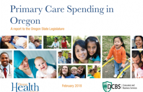Primary Care spending in Oregon website screenshot