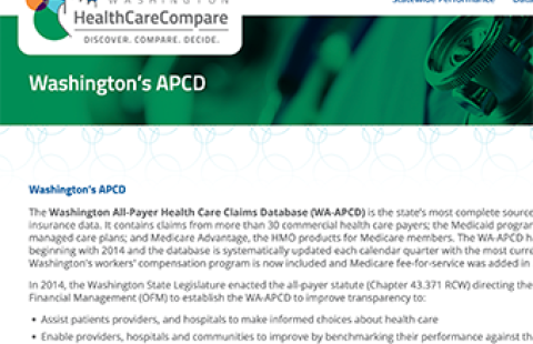 Washington All-Payer Health Care Claims Database