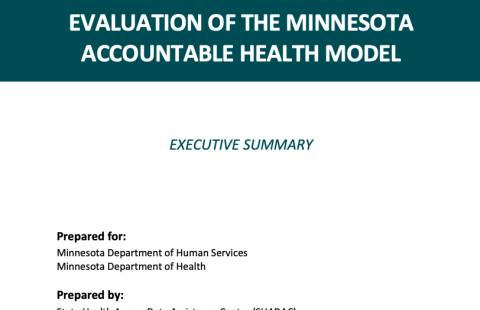Evaluation of the Minnesota Health Model Report Cover