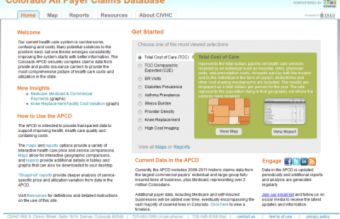 CO All Payer Claims Database Reporting Website