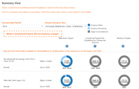 Core Metrics Dashboard for Risk Adjusted Measures report screenshot