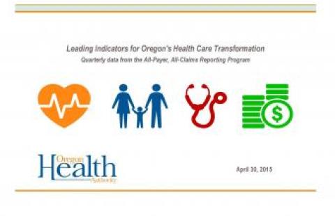 Leading Indicators for Oregon's Health Care Transformation report cover
