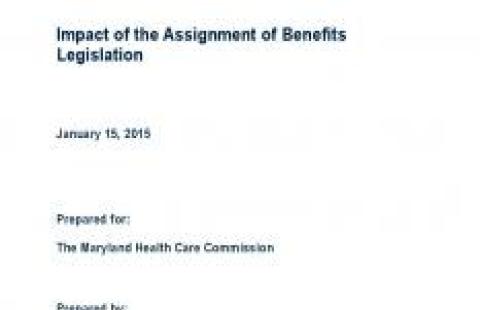 Impact of the Assignment of Benefits Legislation report cover
