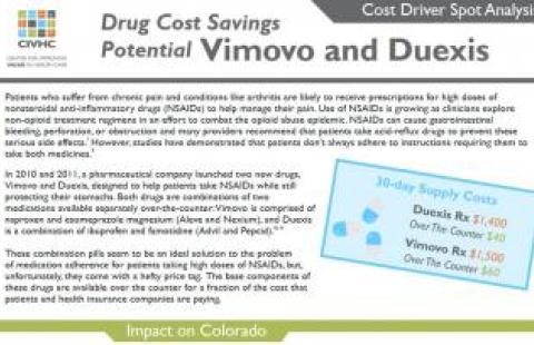 Vimovo and Duexis drug cost savings report cover