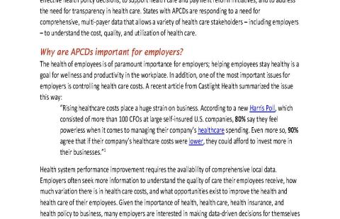 The Value of All-Payer Claims Databases for Employers report