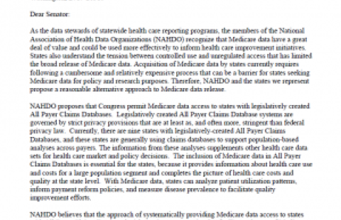Letter to Senator Baucus